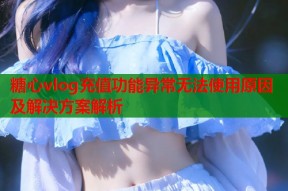 糖心vlog充值功能异常无法使用原因及解决方案解析