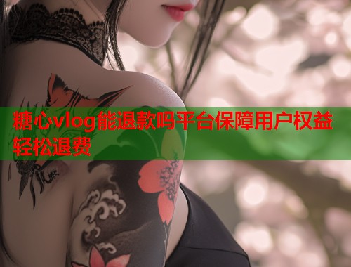 糖心vlog能退款吗平台保障用户权益轻松退费  第1张