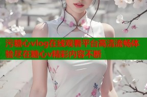 污糖心vlog在线观看平台高清流畅体验尽在糖心v精彩内容不断