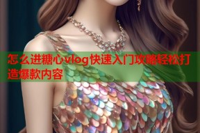 怎么进糖心vlog快速入门攻略轻松打造爆款内容