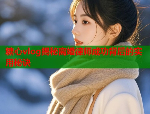 糖心vlog揭秘离婚律师成功背后的实用秘诀  第1张